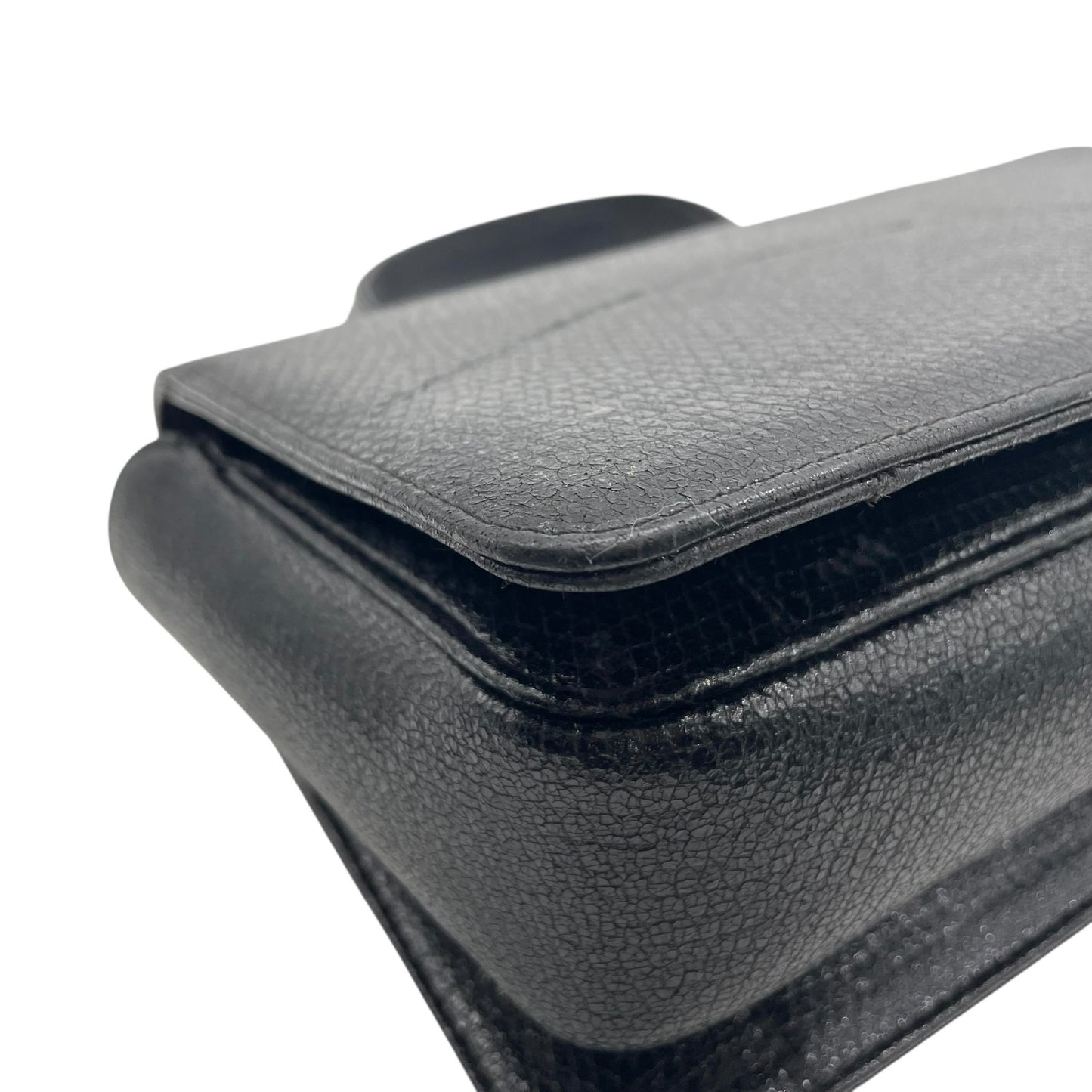 FENDI フェンディ ハンドバッグ 2way ショルダーバッグ 黒 ブラック レザー ゴールド金具 FF ロゴ ヴィンテージ 本革 トップハンドル Fendi Handbag Shoulder Bag Vintage D