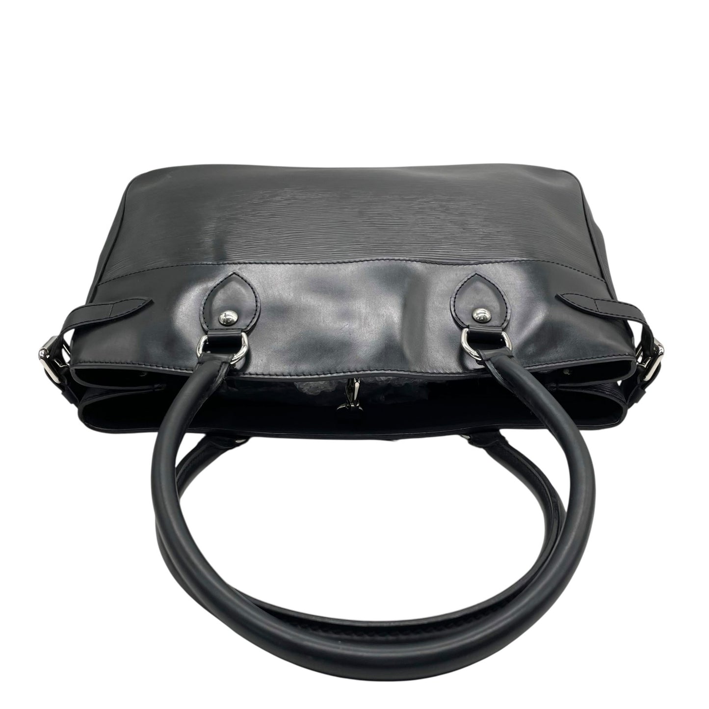 極美品 LOUIS VUITTON ルイヴィトン パッシィ GM エピ ビジネスバッグ ビジネストート トートバッグ ハンドバッグ M59252 黒 ブラック ノワール レザー シルバー金具 肩掛け可 メンズ レディース C