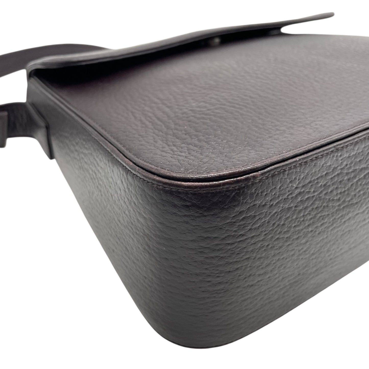 美品 Yves Saint Laurent イヴ・サンローラン ショルダーバッグ ワンショルダー レザー ブラウン 茶色 ロゴ ハート金具 フラップ ヴィンテージ オールド アーカイブ B