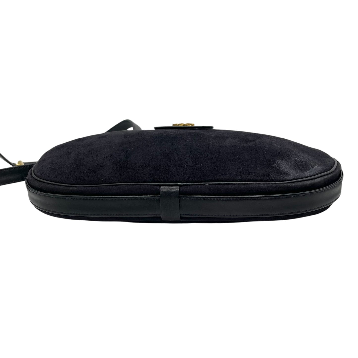 Christian Dior クリスチャンディオール ショルダーバッグ サコッシュ ネイビー 紺色 スエード×レザー Diorロゴ ゴールド金具 クロスボディ ヴィンテージ K10