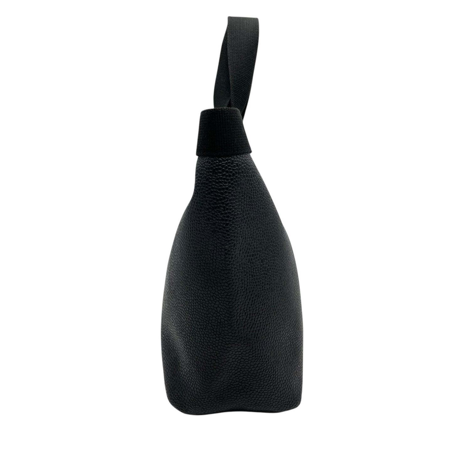 美品 エルベシャプリエ Herve Chapelier トートバッグ GPライン ブラック 黒 コーテッドキャンバス レザー調 シンプル 上品 バッグ レディース A