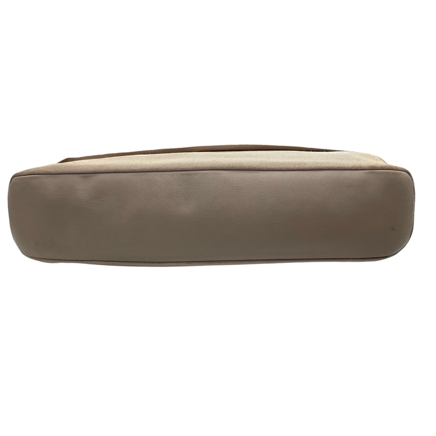 サルヴァトーレフェラガモ ハンドバッグ 編み込みレザーハンドル グレー キャンバス トートバッグ 肩掛け可能 K2