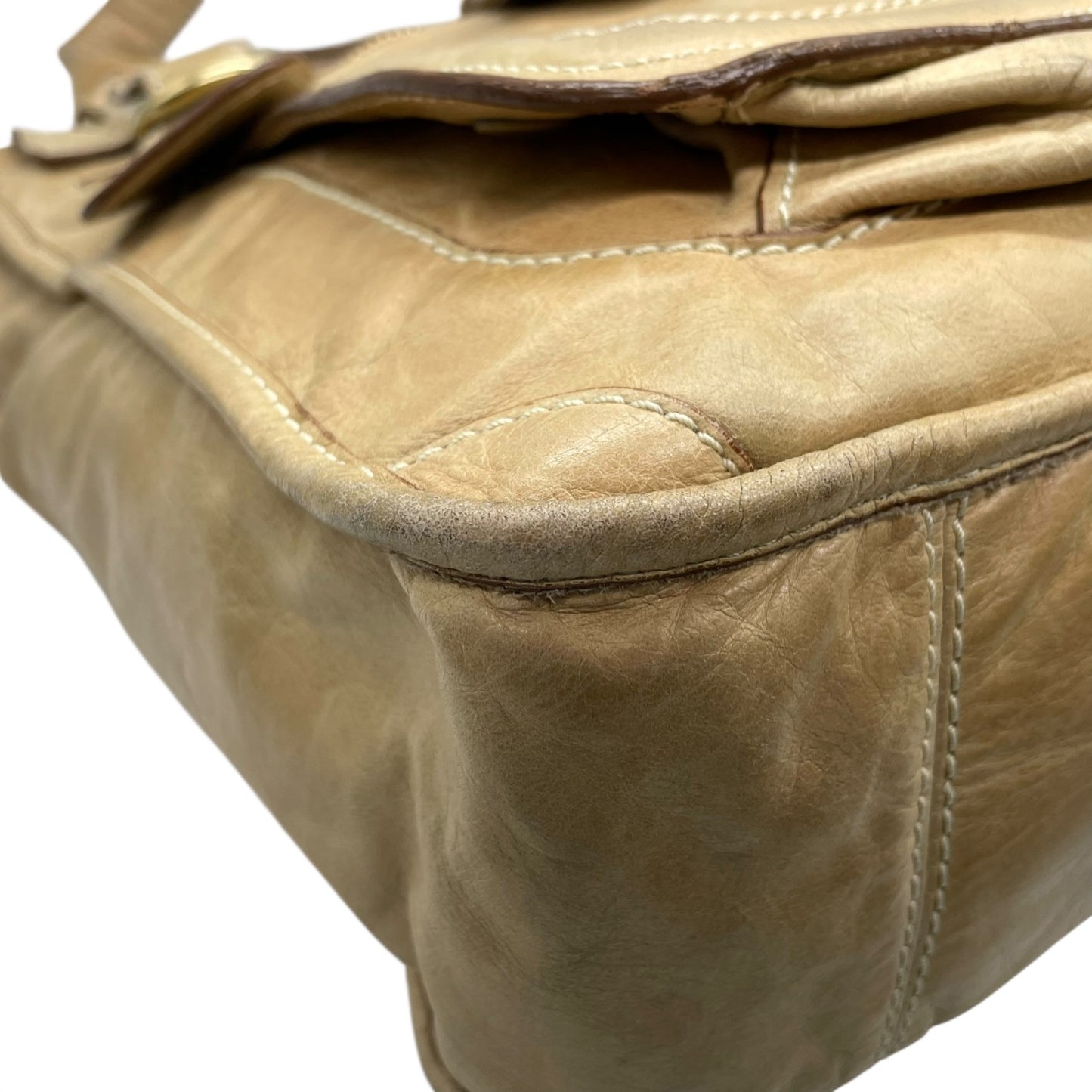 Chloe クロエ ベイ レザー トートバッグ 7ES358-50 ブラウン 牛革 ライトブラウン A4収納可能 Y2K VINTAGE archive 00s C7