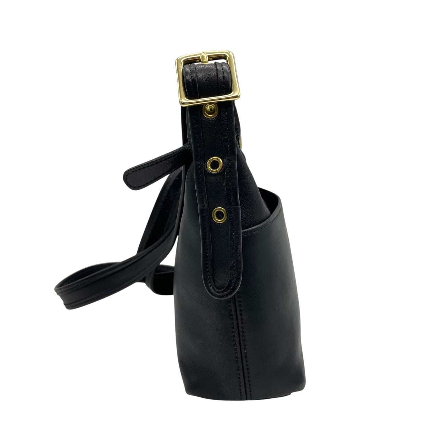 COACH OLD オールドコーチ 黒 ブラック ショルダーバッグ クロスボディ 斜め掛け ワンショルダーバッグ 肩掛け サコッシュ ポシェット オールレザー Vintage ヴィンテージ オールド 廃盤 稀少 9136 B1