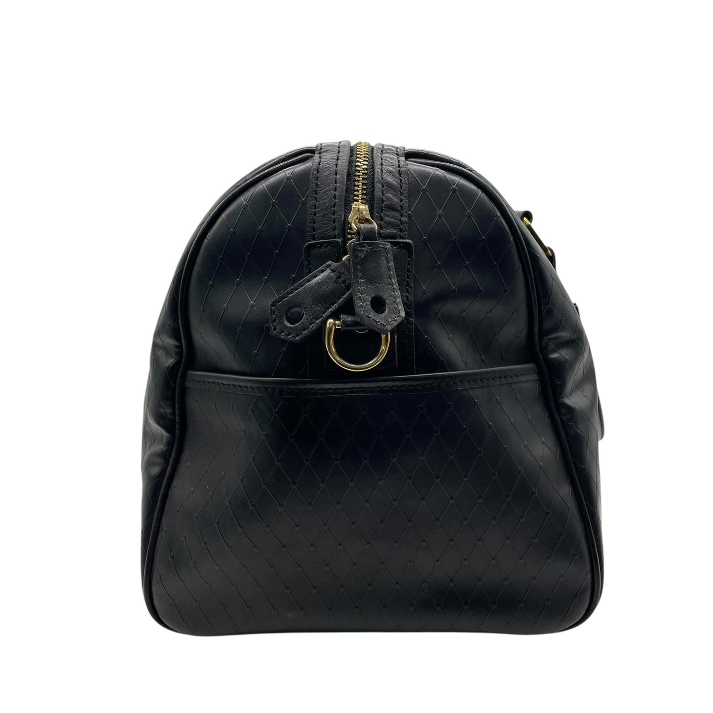 希少 美品 GIANNI VERSACE ジャンニヴェルサーチ ボストンバッグ 2way ショルダーバッグ ブラック レザー サンバースト グレカ ユニセックス トラベルバッグ 旅行鞄 ゴールド金具 高級感 C