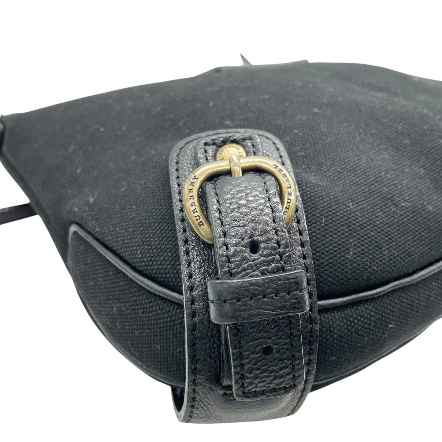 BURBERRY BLUE LABEL バーバリーブルーレーベル ショルダーバッグ キャンバス/レザー ブラック【中古】 レディース