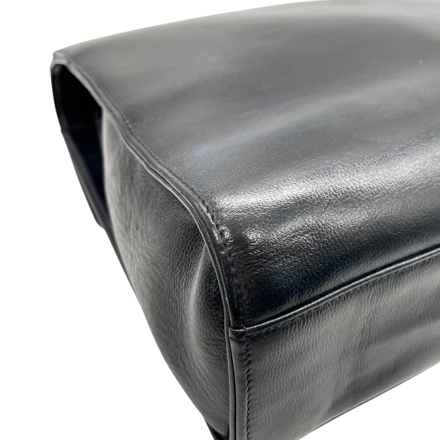 BALENCIAGA バレンシアガ ハンドバッグ ショルダー 2WAY レザー 黒 ブラック ビジネスバッグ ゴールド金具 ヴィンテージ ブリーフケース C