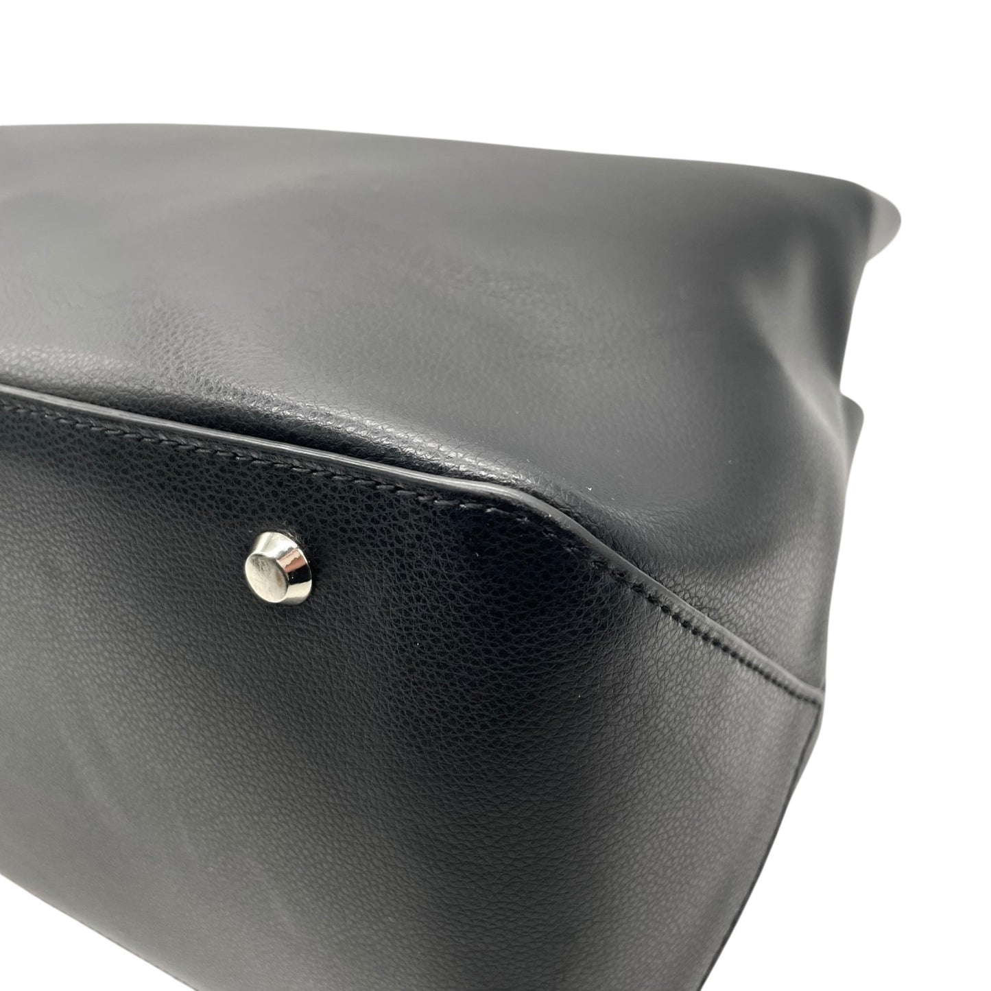 美品 agnès b. アニエスベー トートバッグ レザー 黒 ブラック シンプル PC収納可 A4可 通勤 通学 A