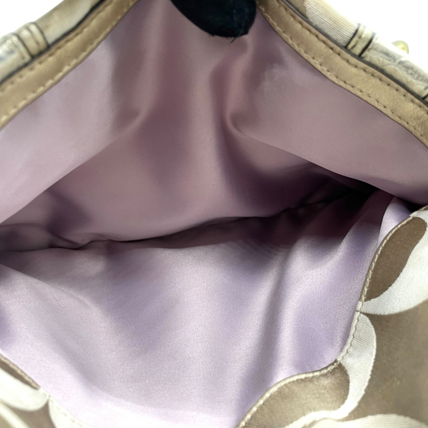 COACH コーチ トートバッグ ショルダーバッグ F16475 コレット シグネチャー キャリーオール サテン キャンバス レザー ベージュ ゴールド 肩掛け可 レディース E10