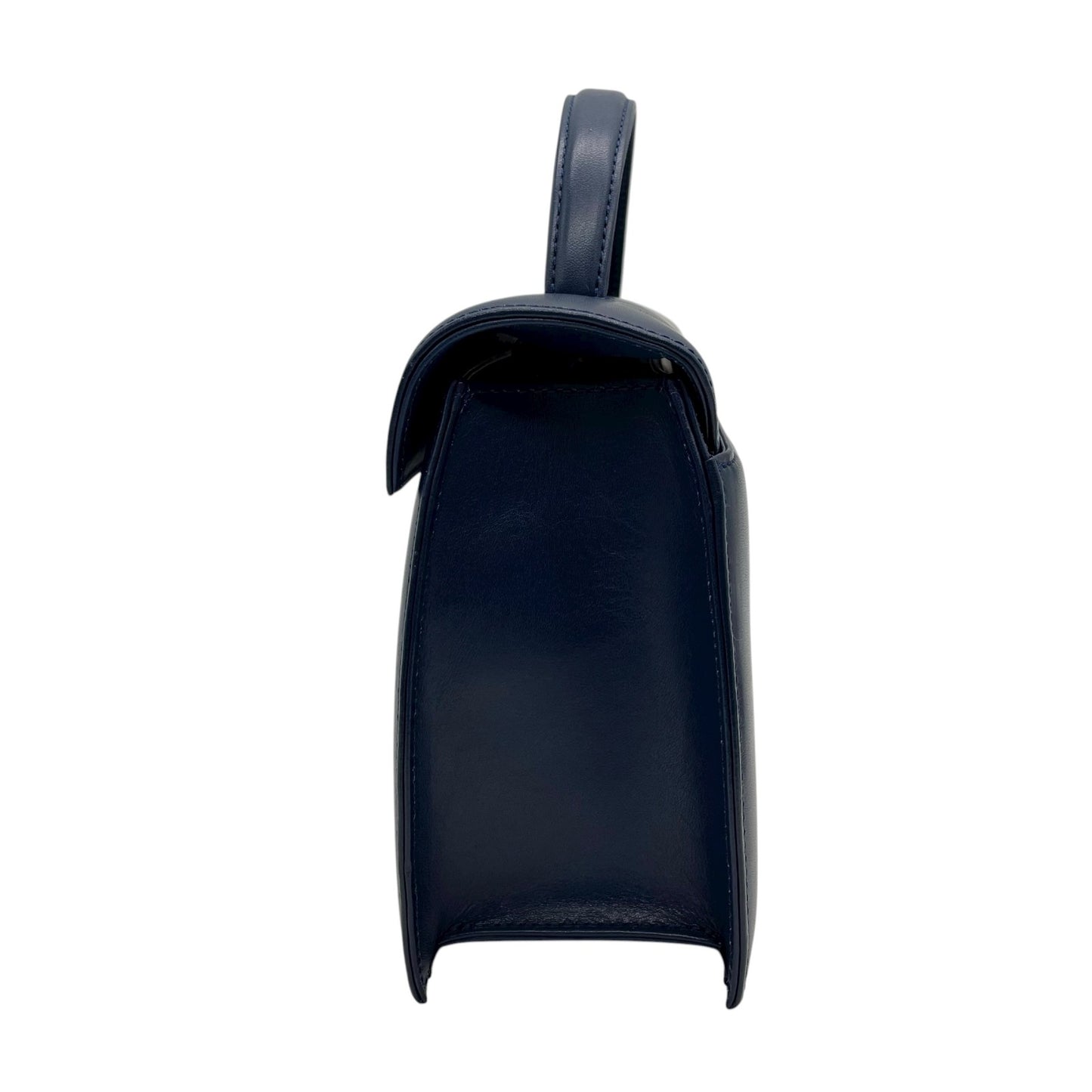 未使用級 美品 ジバンシィ ジバンシー GIVENCHY ハンドバッグ 2WAY ショルダー レザー 紺 ブルー ネイビー 金金具 ゴールド金具 ロゴ ヴィンテージ B4