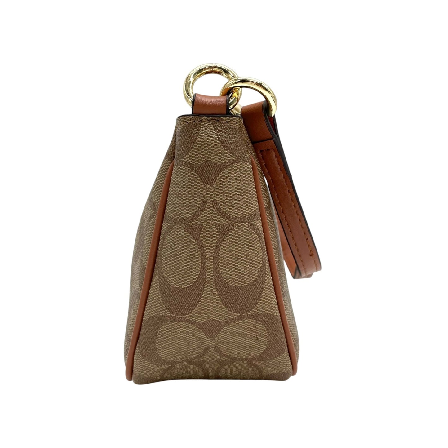 未使用級 美品 コーチ COACH シグネチャー 2WAY ショルダーバッグ ハンドバッグ ワンショルダー 2WAY 茶色 ブラウン 金金具 ゴールド金具 レディース A5