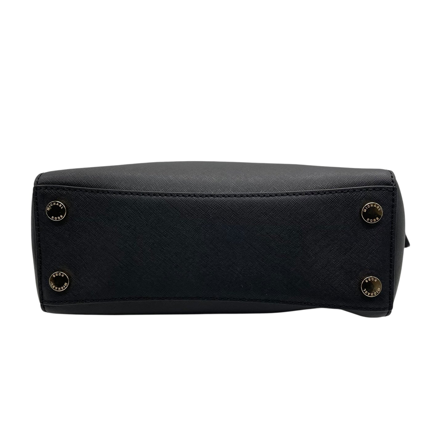 美品 マイケルコース MICHAEL KORS ハミルトン 2WAY ハンドバッグ ショルダーバッグ 黒 ブラック 金 ゴールド レザー S29