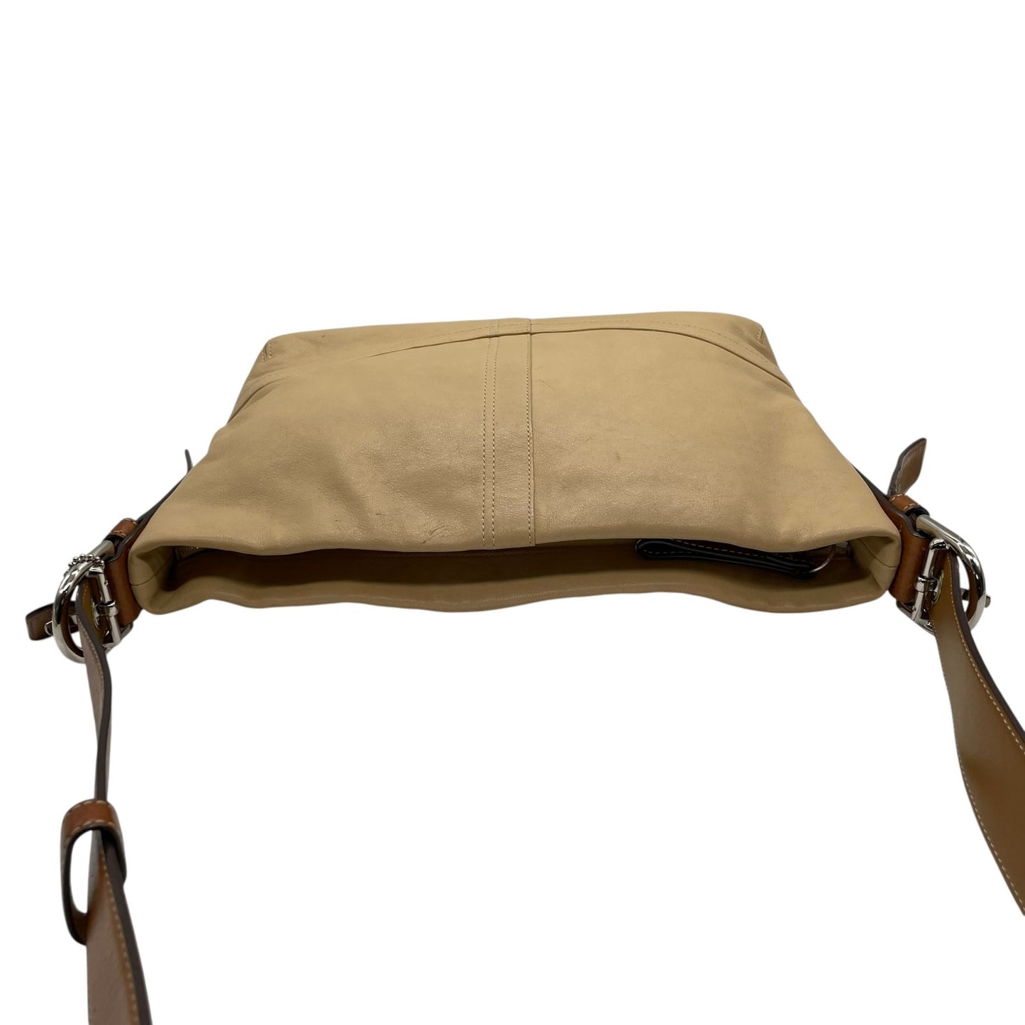 美品 コーチ COACH ワンショルダーバッグ レザー F10939 ベージュ 茶色 ブラウン シルバー金具 上品 本革 S52