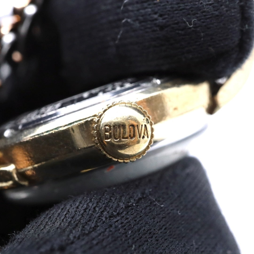 【稼働品】希少 ブローバ BULOVA 腕時計 自動巻き Selfwinding ゴールド レディースウォッチ ヴィンテージ アナログ アンティーク ドレスウォッチ クラシックデザイン ドーム風防 上品 エレガント E823841 クリーニング済み G2