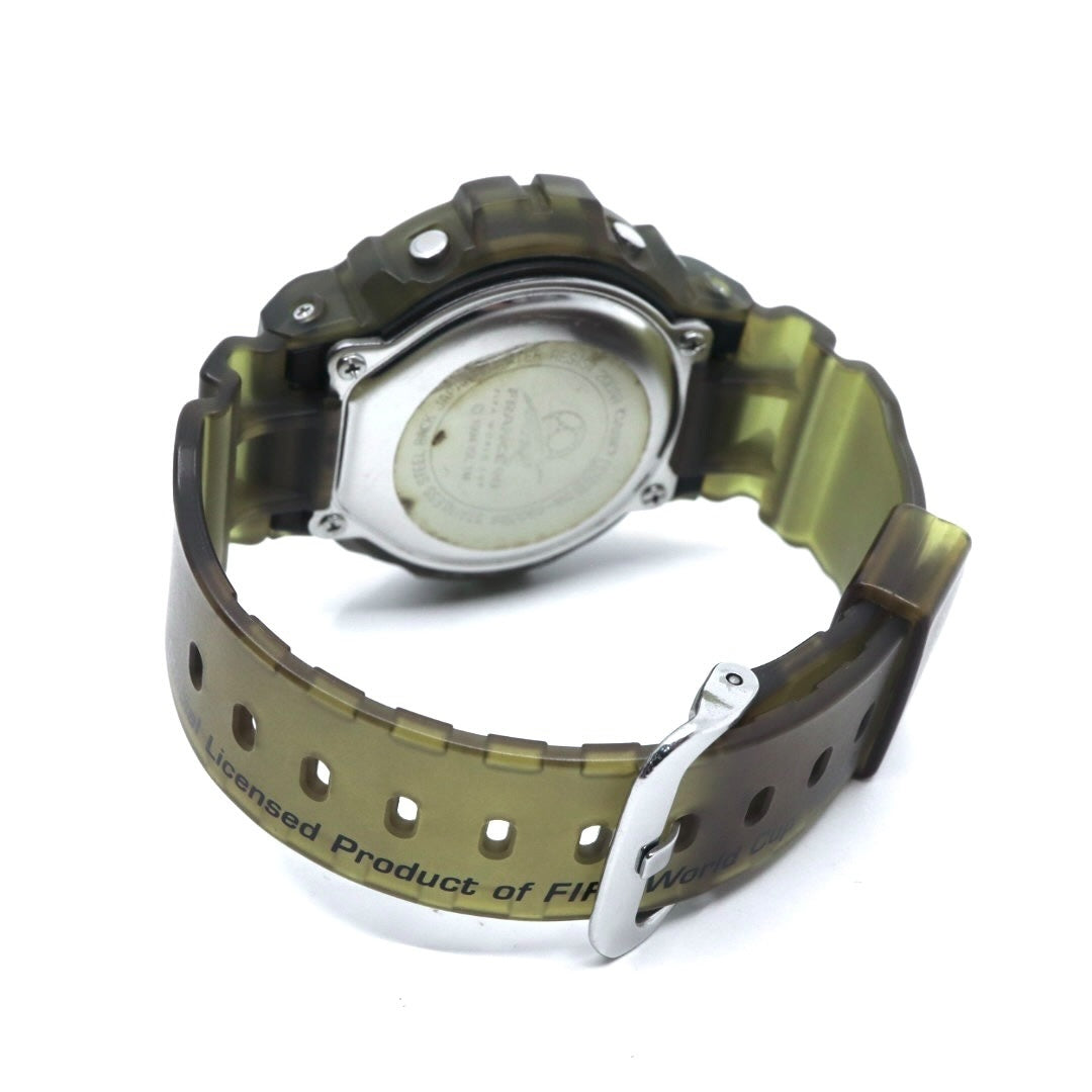 【未使用級/電池交換済】カシオ G-SHOCK DW-6900WF 1998 FIFAワールドカップ フランス大会 限定モデル 腕時計 メンズ デジタル スケルトン カーキ 20気圧防水 ストリート カジュアル ヴィンテージ クリーニング済み G2