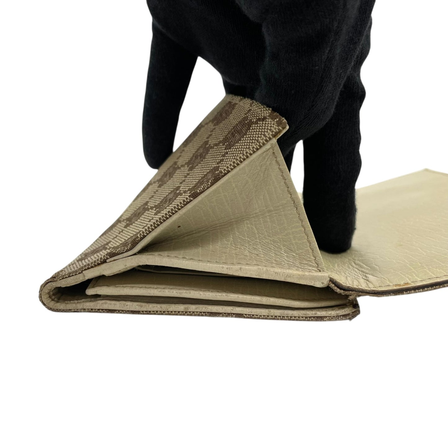 グッチ GUCCI 長財布 GGキャンバス レザー ホースビット ブラウン アイボリー オレンジ GG柄 ゴールド金具 メンズ レディース M1