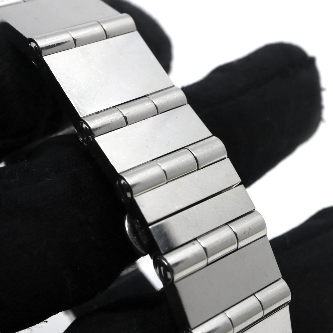 美品 電池交換済 クリーニング済 グッチ GUCCI 600L 腕時計 レディースウォッチ スクエア シルバー文字盤 ステンレススチール クォーツ アナログ バングル ブレスレット エレガント クラシック ドレスウォッチ 稼働品 G3