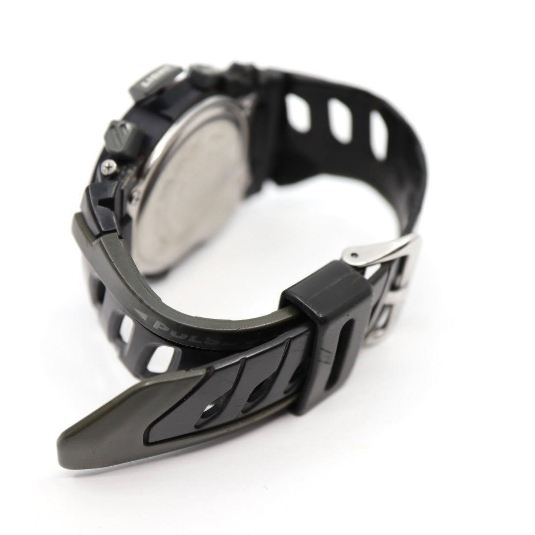 【電池交換済】カシオ G-SHOCK LUNGMAN DWG-100 腕時計 メンズウォッチ パルスチェック 心拍数計測 マスターオブG デジタル クォーツ ブラック ヴィンテージ 90年代 レア コレクターズアイテム 20気圧防水 耐衝撃構造 稼働品 G7