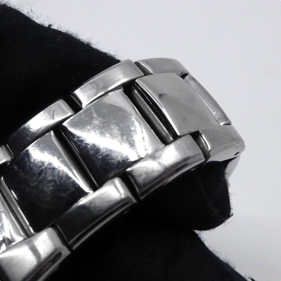 美品 電池交換済 クリーニング済 フォッシル FOSSIL 腕時計 BG-1055 メンズウォッチ クォーツ 漢数字インデックス シルバー ブラック ステンレススチール アナログ ユニークデザイン カジュアル 稼働品 G3