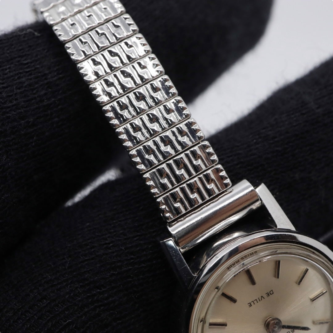 【美品/稼働品】OMEGA オメガ DE VILLE デビル レディース腕時計 自動巻き AUTOMATIC シルバー文字盤 アナログ ラウンドケース ステンレスブレス アンティーク ビンテージ クラシック ドレスウォッチ SWISS MADE G2