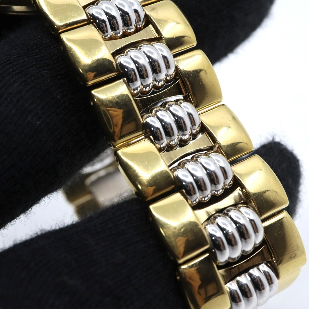 【美品／電池交換済】クリスチャンディオール 腕時計 45.134 レディース クオーツ デイト オクタゴン 八角形 ゴールド ホワイト文字盤 コンビブレス ヴィンテージ クラシック エレガント SWISS MADE クリーニング済 G2