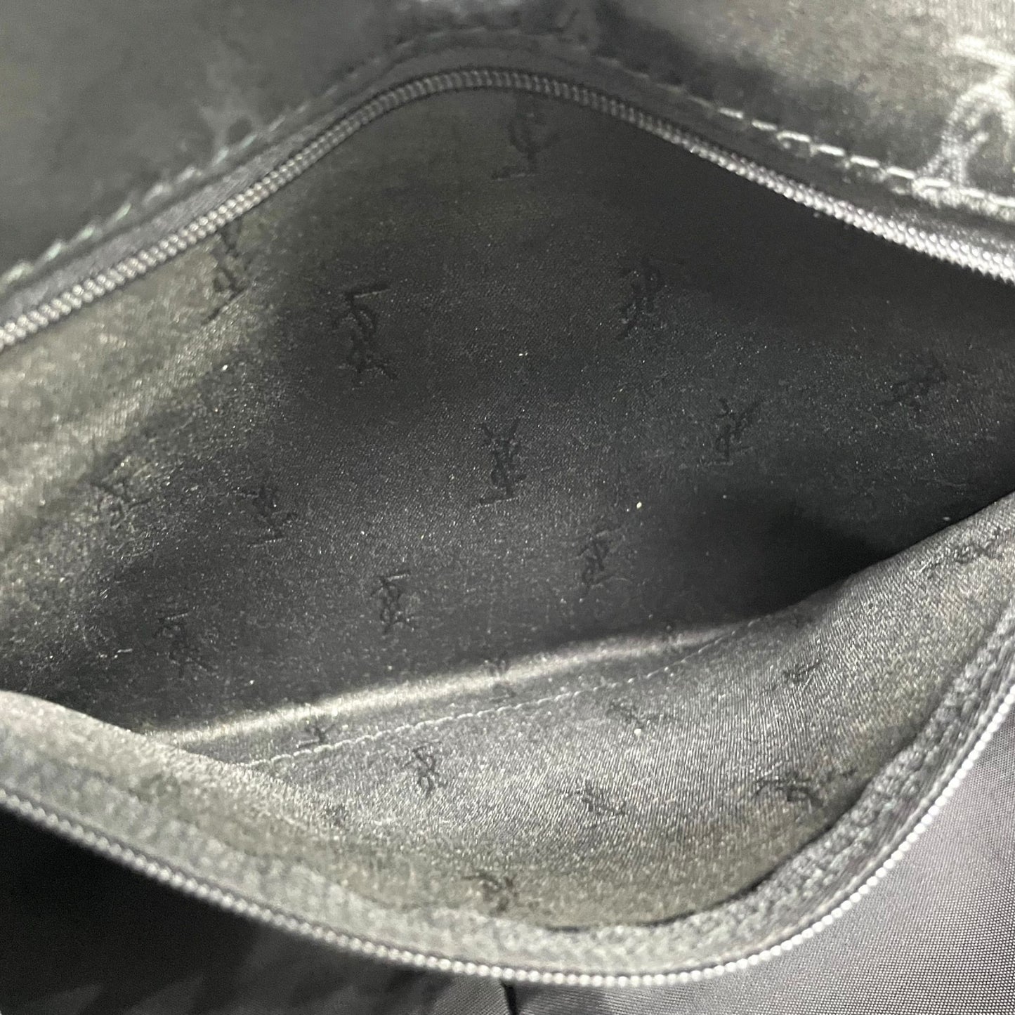 美品 イヴサンローラン YVES SAINT LAURENT ビジネスバッグ ブリーフケース ショルダーバッグ 肩掛け 2WAY 黒 ブラック ナイロン×レザー ショルダー付 ブリーフケース YSL B