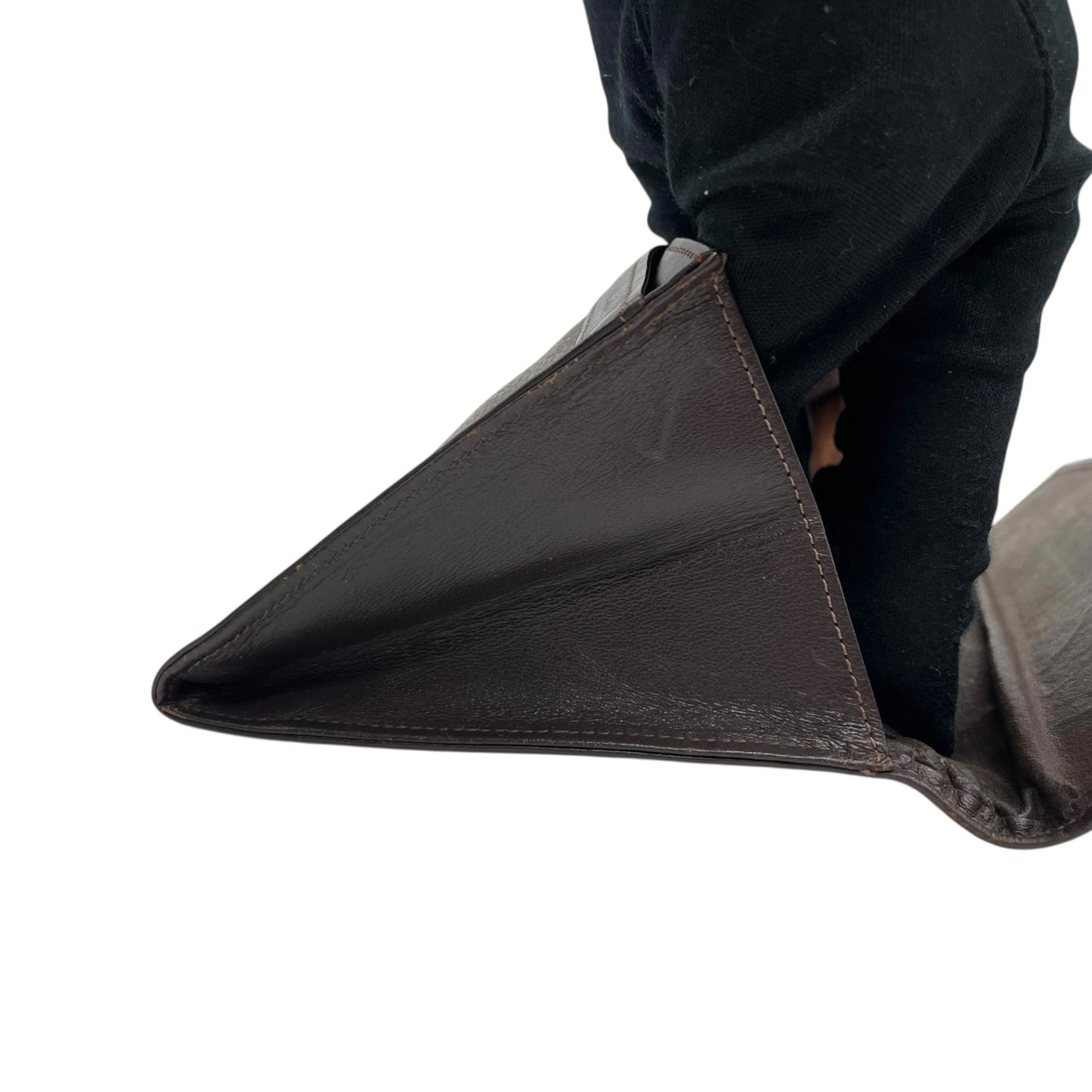 ルイヴィトン LOUIS VUITTON LV モノグラム 長財布 フラップ 茶色 ブラウン PVC レザー メンズ レディース W5