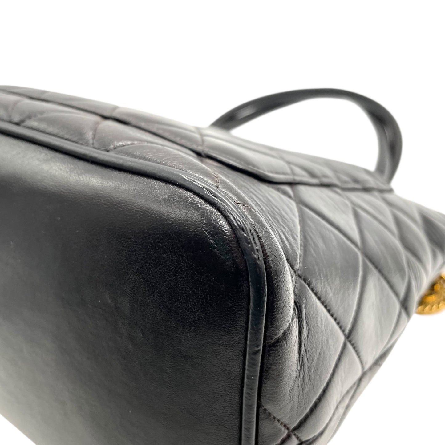 CHANEL シャネル ハンドバッグ レザー ブラック【中古】 レディース