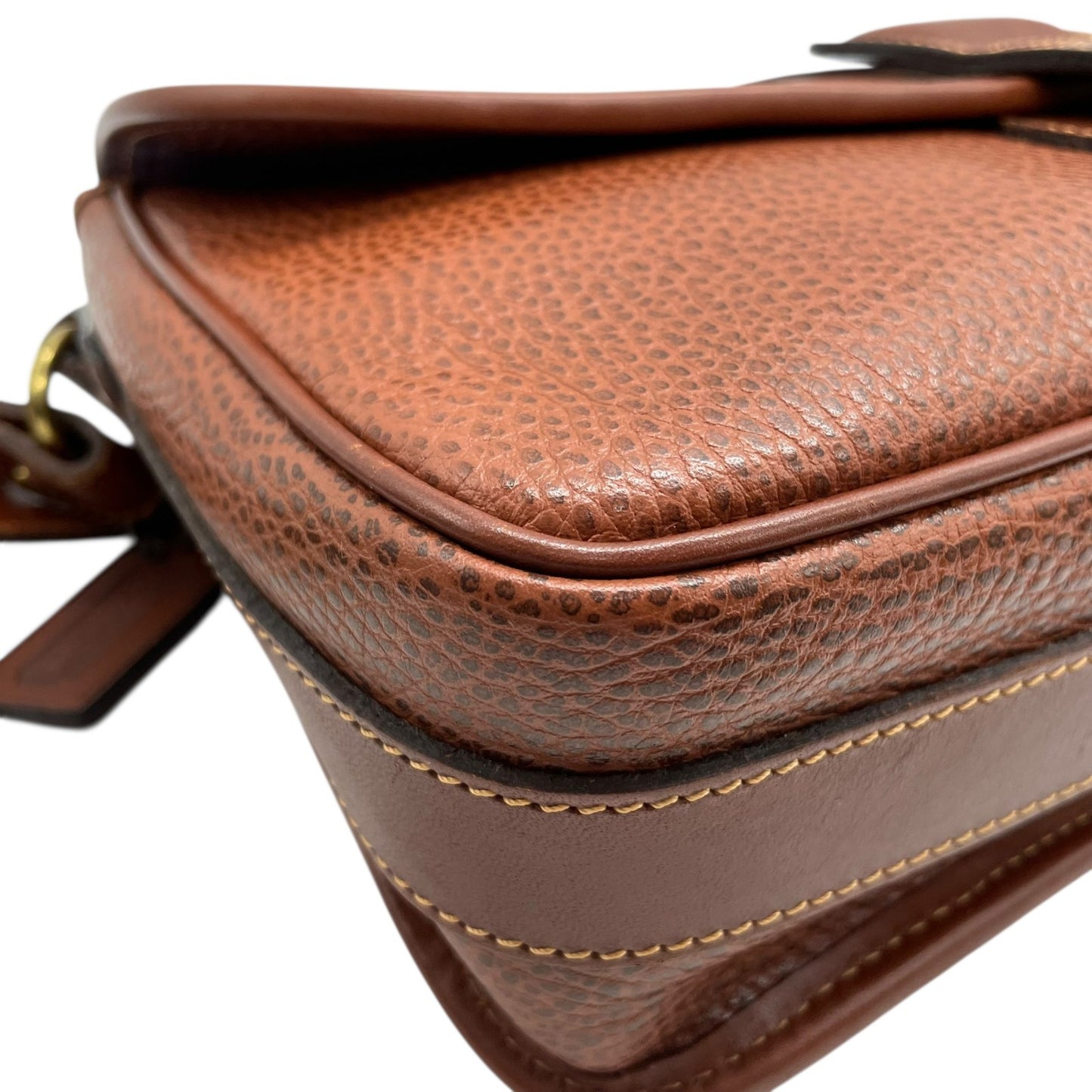 コーチ COACH ショルダーバッグ ターンロック 313 レザー 茶色 ブラウン 金金具 ゴールド金具 ヴィンテージ調 クラシックデザイン U16