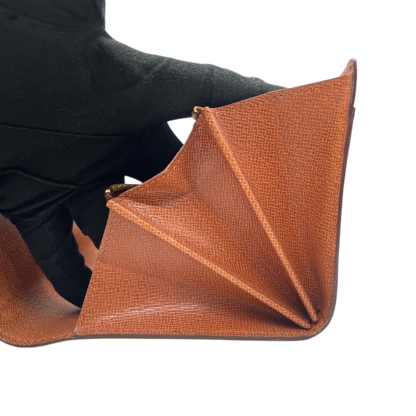 美品 ルイ・ヴィトン LOUIS VUITTON LV モノグラム ポルトフォイユ サラ 長財布 M61734 茶色 ブラウン 金金具 ゴールド金具 シリアル刻印 W1