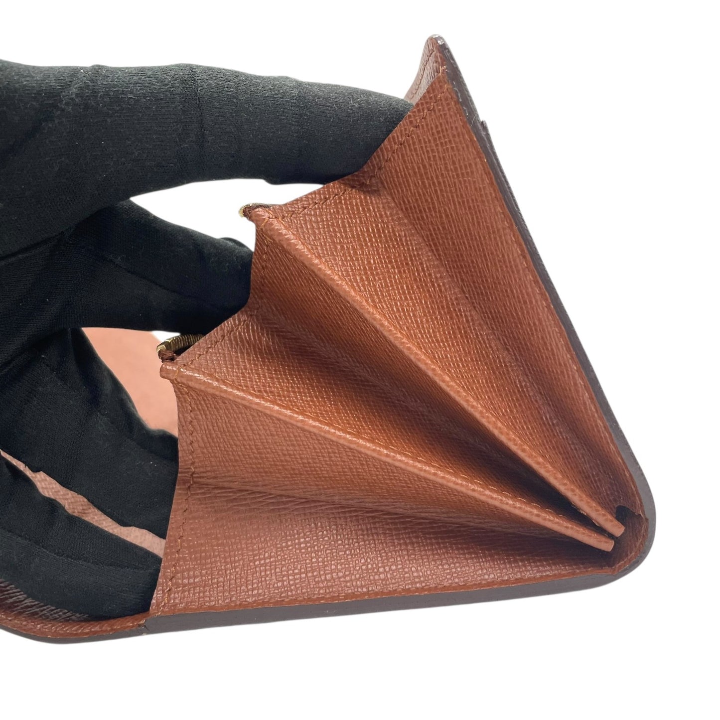 ルイ・ヴィトン LOUIS VUITTON LV モノグラム ポルトフォイユ サラ 長財布 M61734 シリアル刻印 フラップ 茶色 ブラウン 金金具 ゴールド ロゴ金具 W1