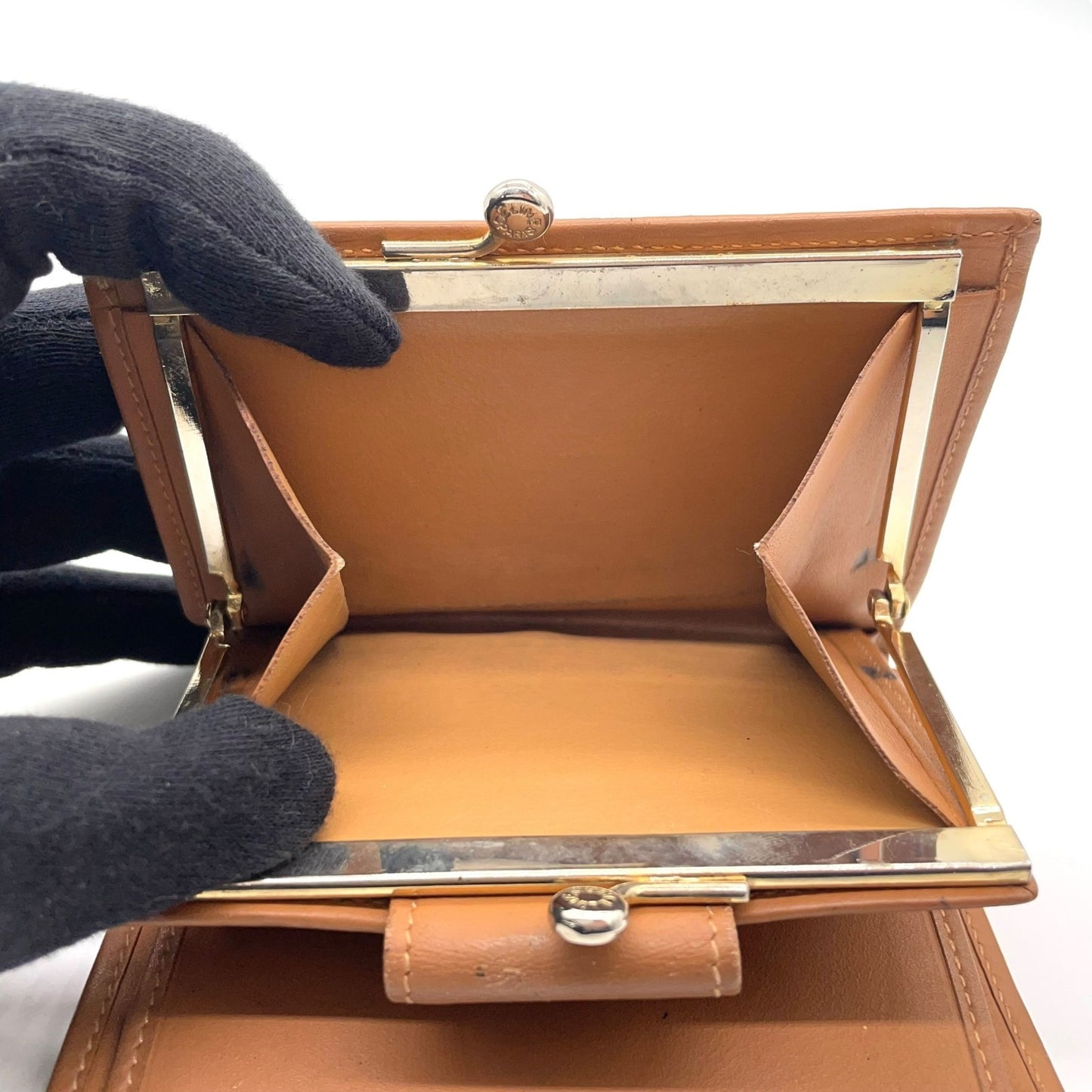 セリーヌ CELINE 二つ折り財布 マカダム トリオンフキャンバス ブラウン ベージュ コンパクトウォレット ゴールド金具 W4