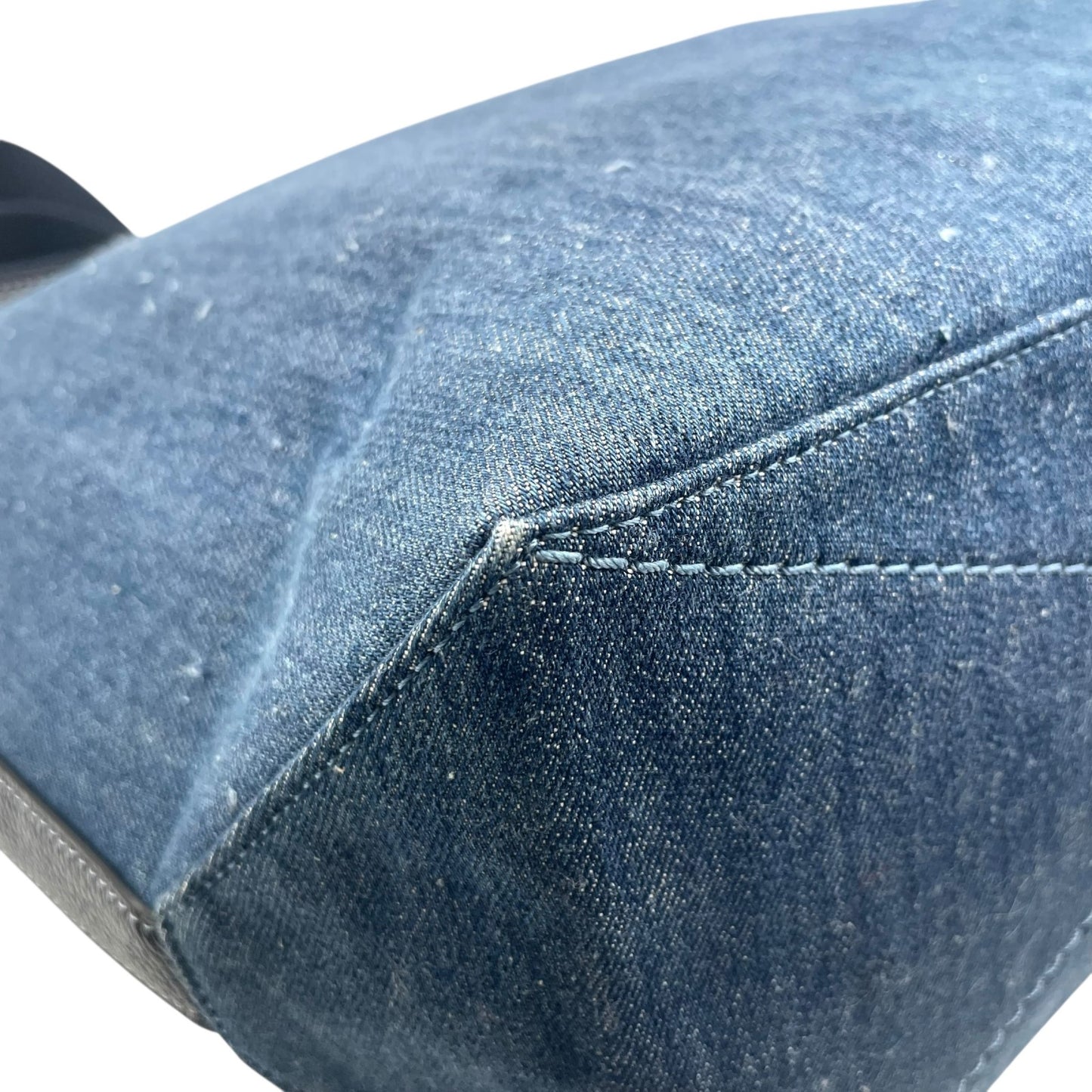 コーチ COACH デニム トートバッグ ショルダーバッグ ロングハンドル 肩掛け 馬車ロゴ ビッグロゴ 大容量 A4対応 ブルー レディース メンズ ヴィンテージ U17