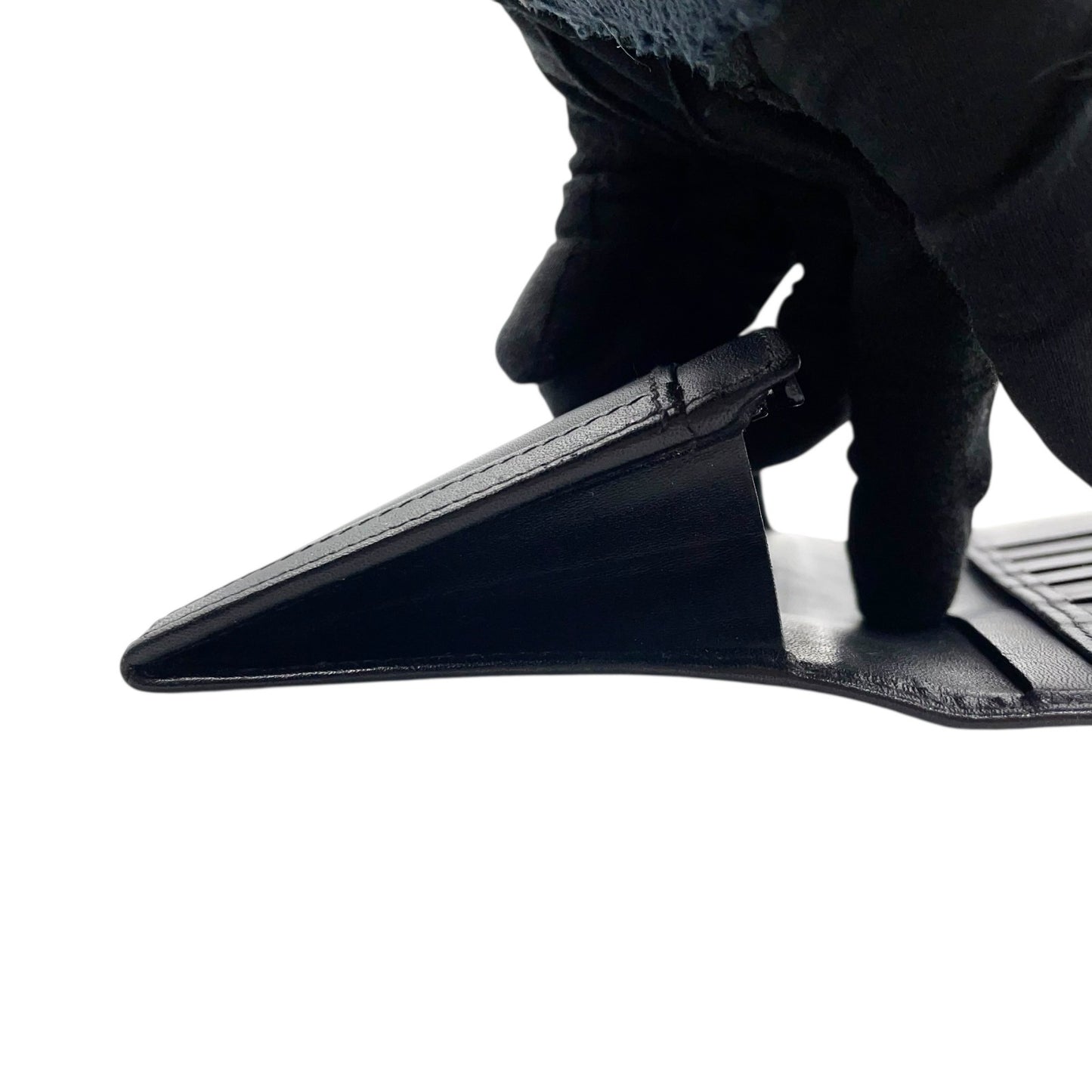 クリスチャンディオール Christian Dior 長財布 レザー 黒 ブラック CDロゴ ゴールド金具 金金具 ヴィンテージ レディース メンズ W4