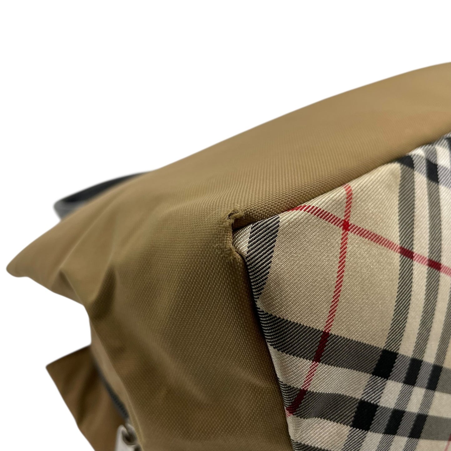 BURBERRY BLUE LABEL バーバリー ブルーレーベル ハンドバッグ ノバチェック ベージュ ブラック ナイロン×レザー シルバー金具 トート レディース U14