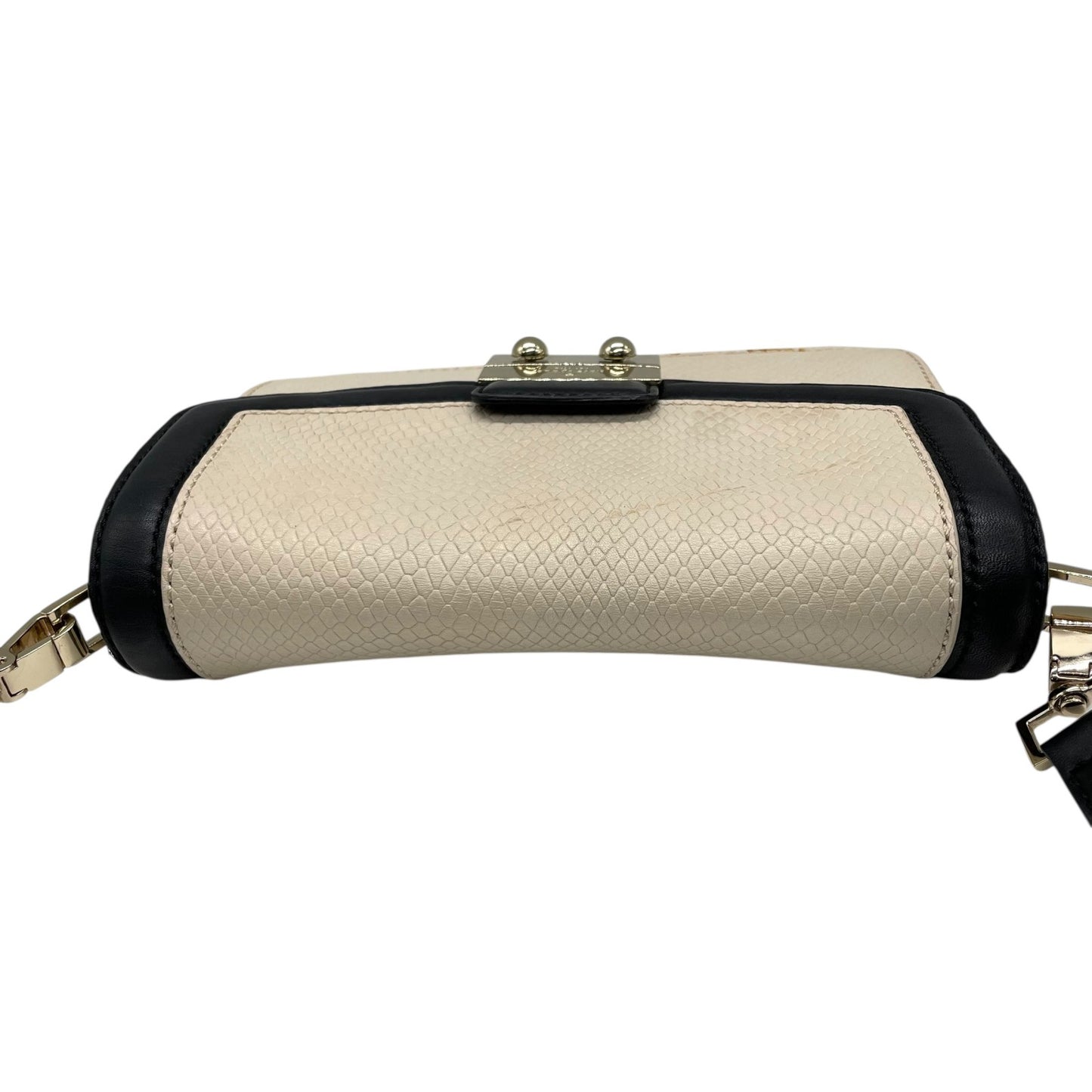 ケイトスペード Kate Spade 2WAY ショルダーバッグ 型押し レザー ホワイト 白 ブラック 黒 バイカラー 上品 レディース S81