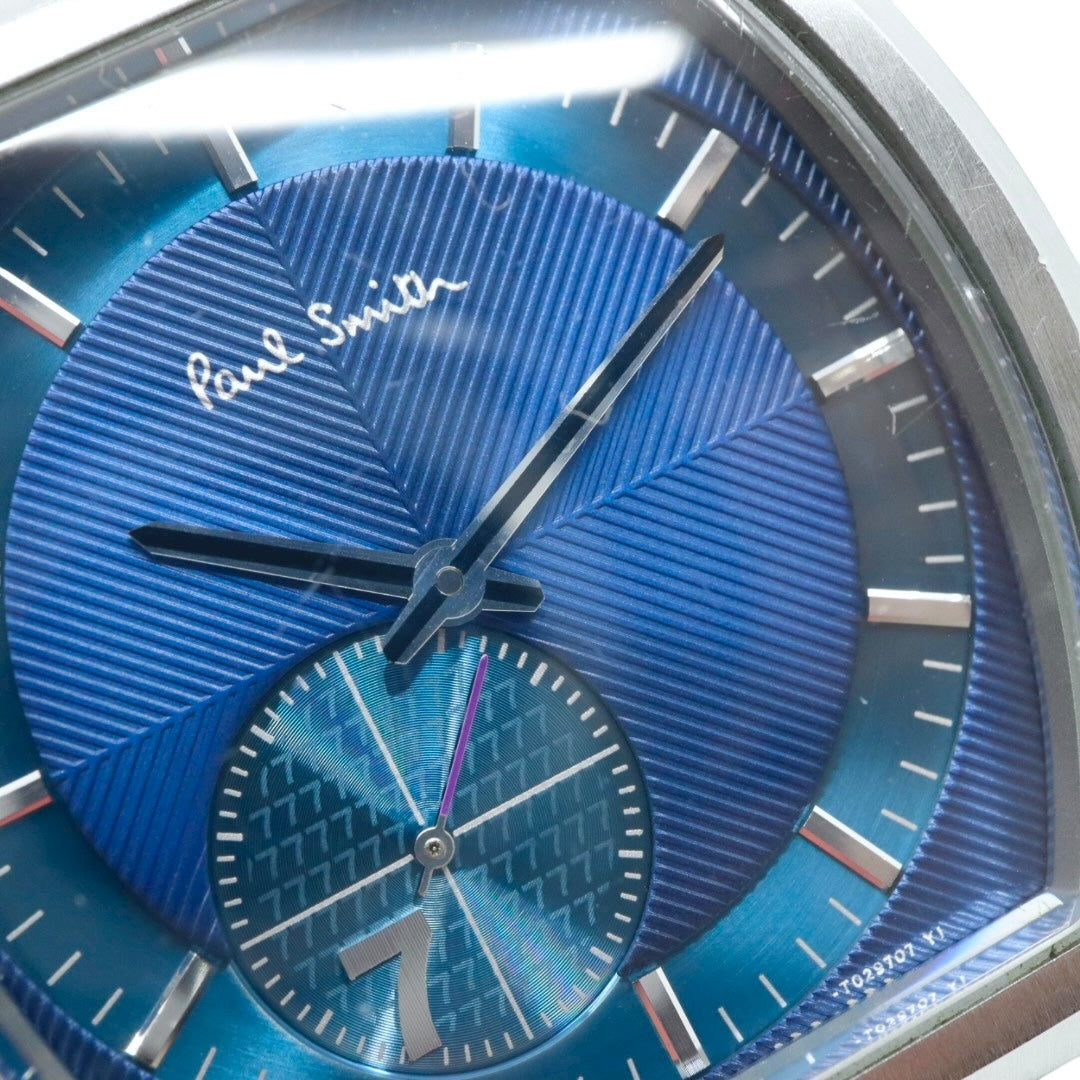 ポールスミス Paul Smith 腕時計 メンズ クォーツ ブルー文字盤 トノー型 シルバー SS 1045-T019421 アナログ ウォッチ ビジネス カジュアル 通勤 通学 クラシック 上品 エレガント スタイリッシュ ドレスウォッチ 高級感 G10