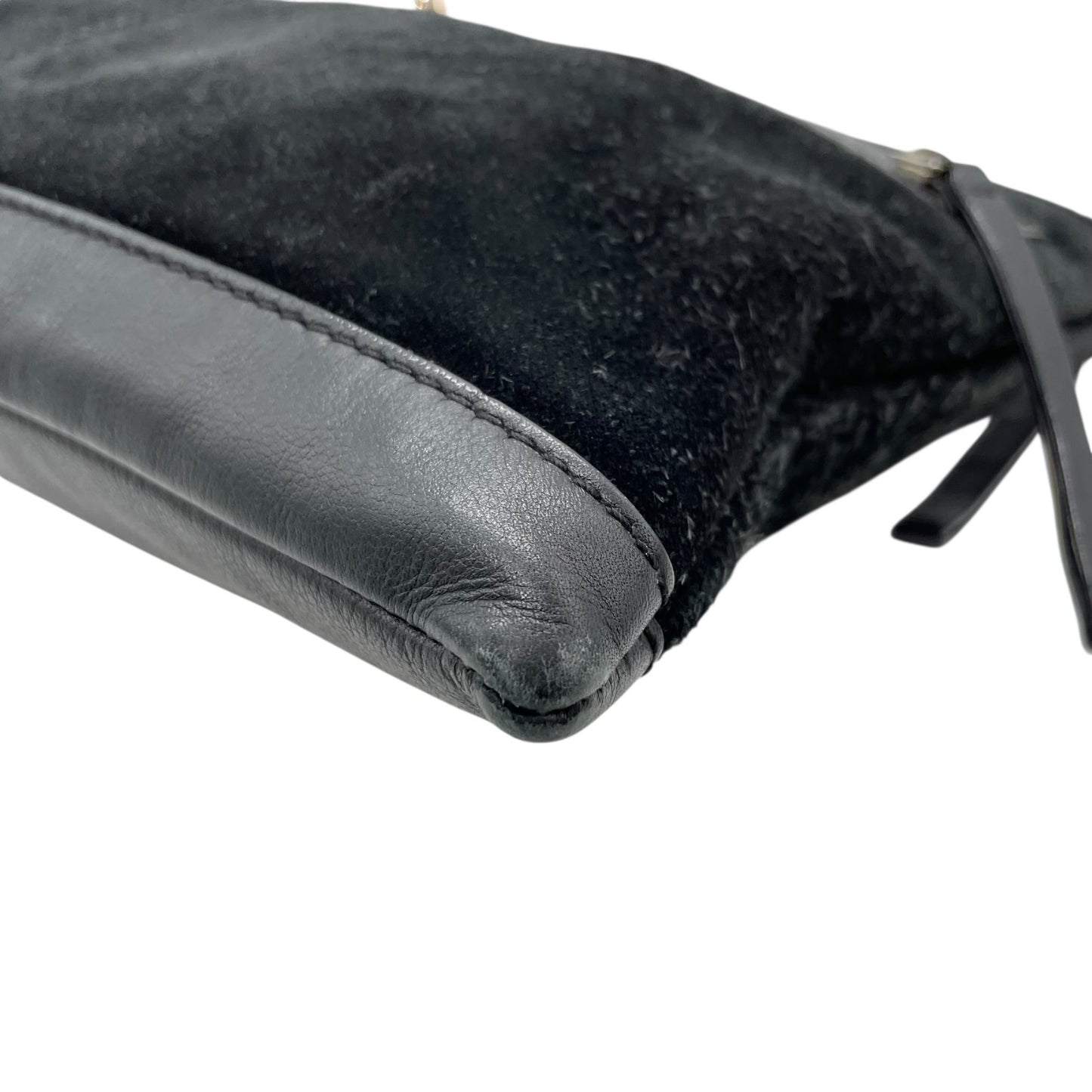 BALENCIAGA バレンシアガ クリップ クラッチバッグ CLASSIC CLIP M 黒 ブラック スエード レザー シルバー金具 セカンドバッグ メンズ レディース K11