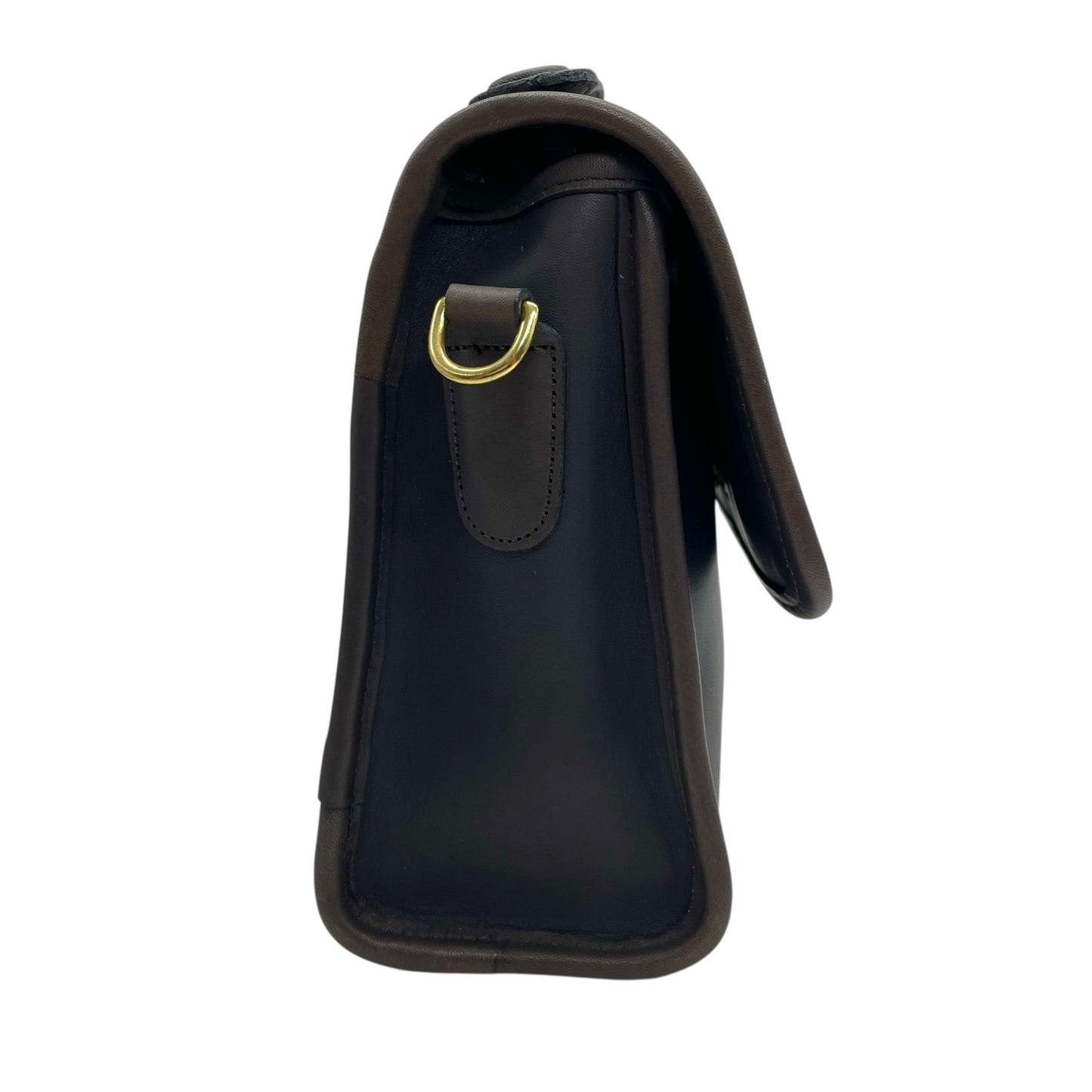 COACH オールドコーチ 2WAY ハンドバッグ ショルダーバッグ 紺 ネイビー オールレザー ターンロック ゴールド金具 クロスボディ 斜め掛け レディース S84