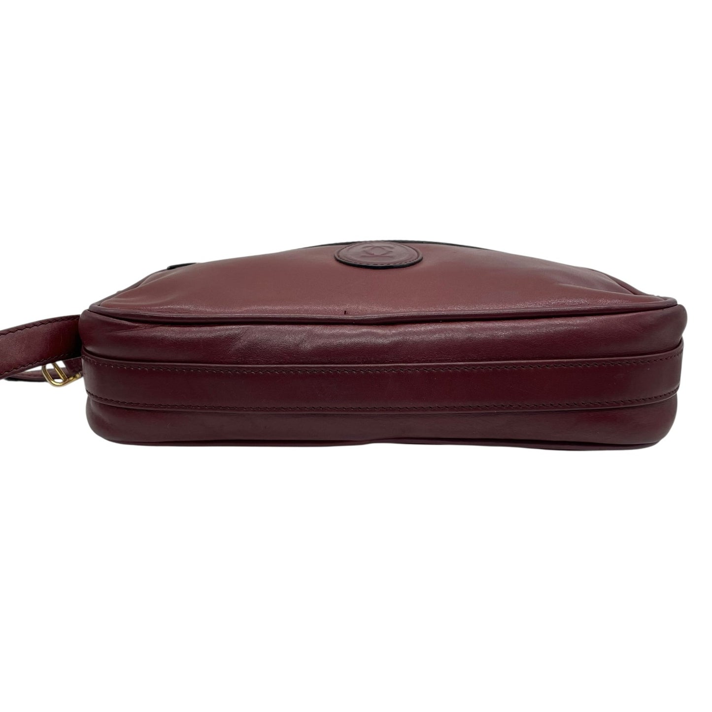 Cartier カルティエ マストライン ショルダーバッグ 赤 ボルドー ワインレッド レザー ゴールド金具 ファスナー開閉 肩掛け可 レディース ヴィンテージ K10