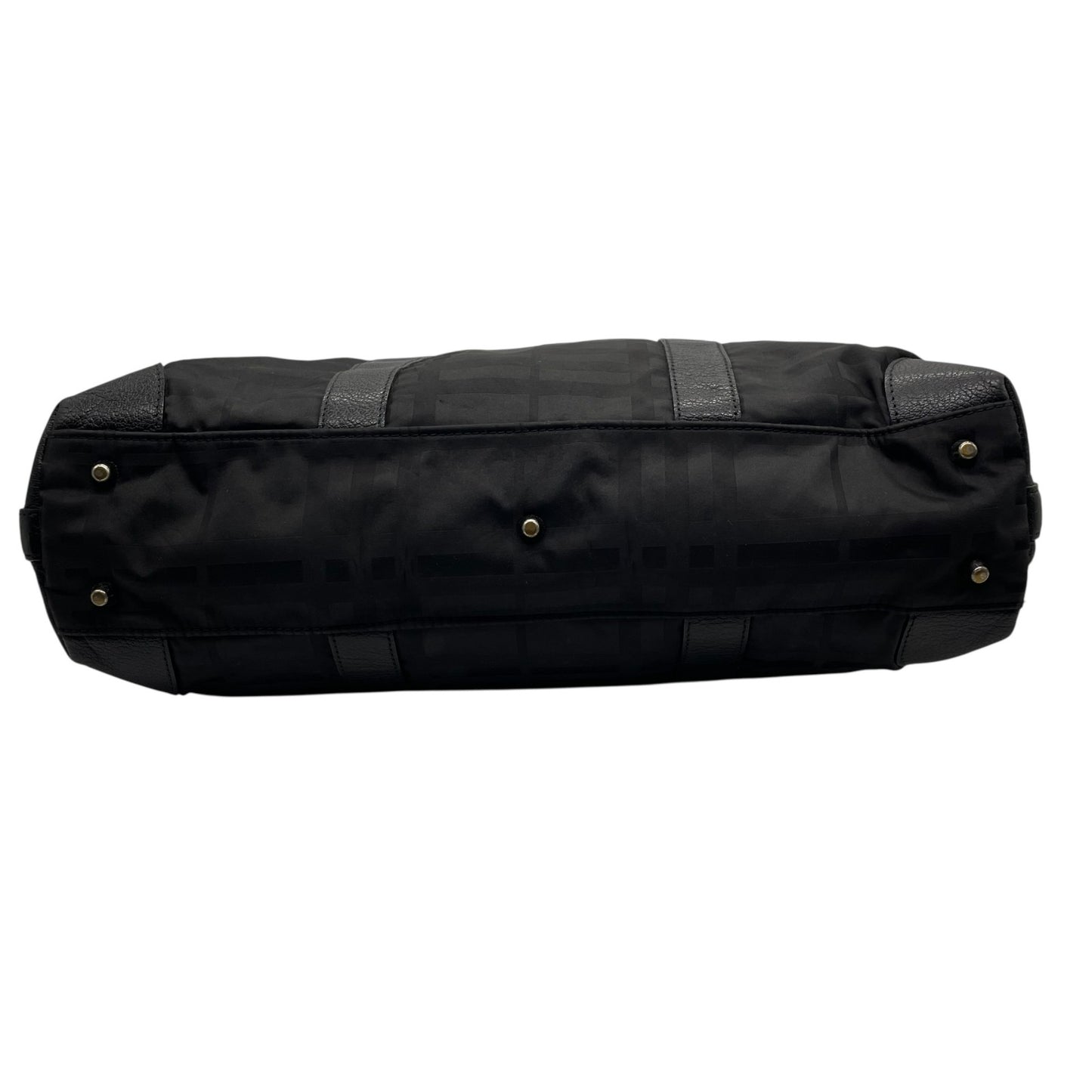 Authentic Burberry Black Label Business Tote Bag Black Nylon A4 Shoulder Men Unisex Large