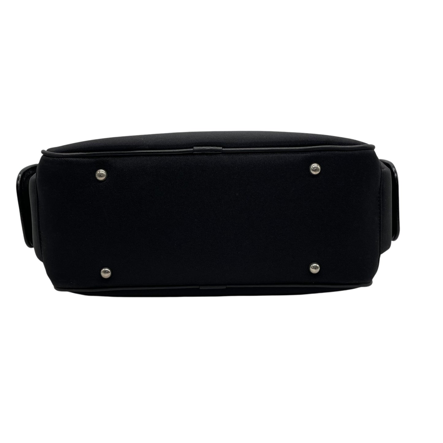 Authentic BURBERRY Check Nylon Leather Tote Bag Black A4 Size