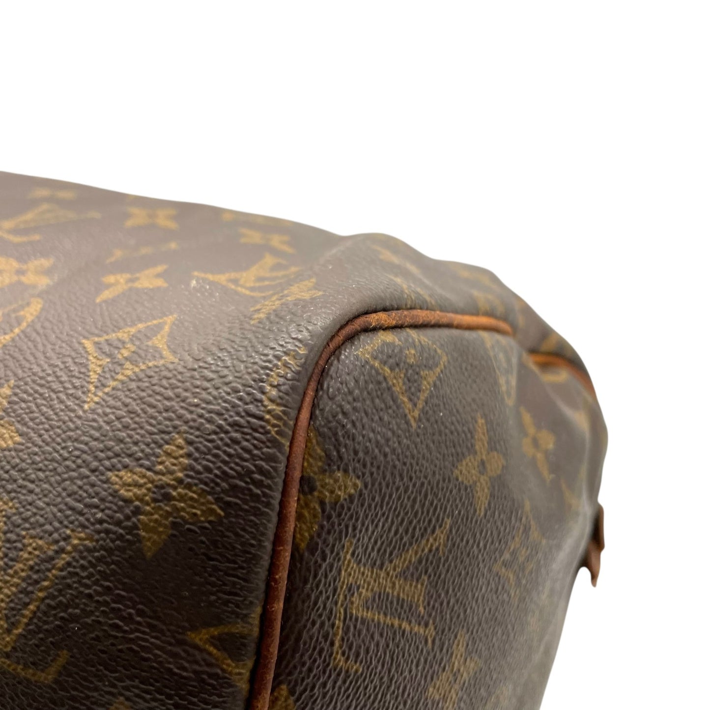 LOUIS VUITTON ルイヴィトン モノグラム スピーディ30 2WAY ボストンバッグ ミニボストン M41526 斜め掛け可 PVC レザー ブラウン ゴールド金具 パドロック ハンドバッグ レディース D