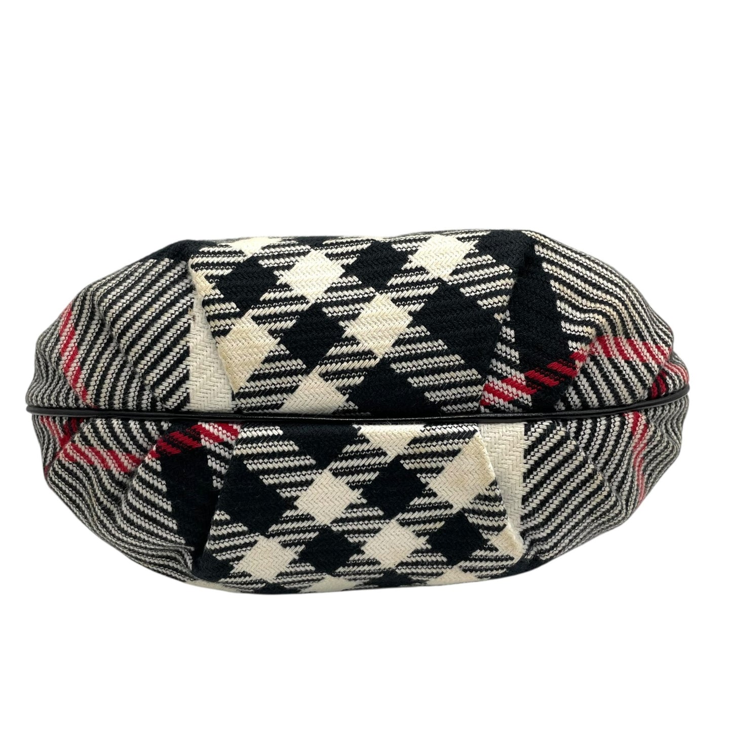 バーバリーブルーレーベル BURBERRY BLUE LABEL チェック柄 ワンショルダー ショルダーバッグ ハンドバッグ 2WAY ブラック 黒 キャンバス×レザー C4