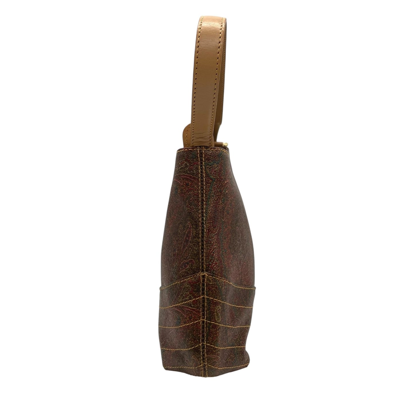 美品 エトロ ETRO ペイズリー柄 ショルダーバッグ ワンショルダー レザー ブラウン 茶色 ヴィンテージ バッグ レディース K6