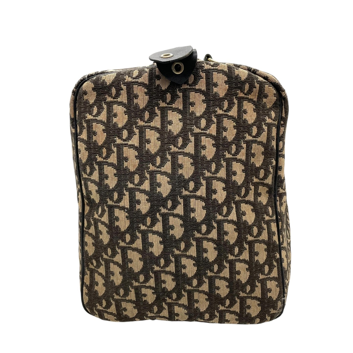 Christian Dior クリスチャンディオール Dior トロッター ボストンバッグ 旅行バッグ キャンバス×レザー ロゴ総柄 大容量 ヴィンテージ ハンドバッグ ネイビー C8