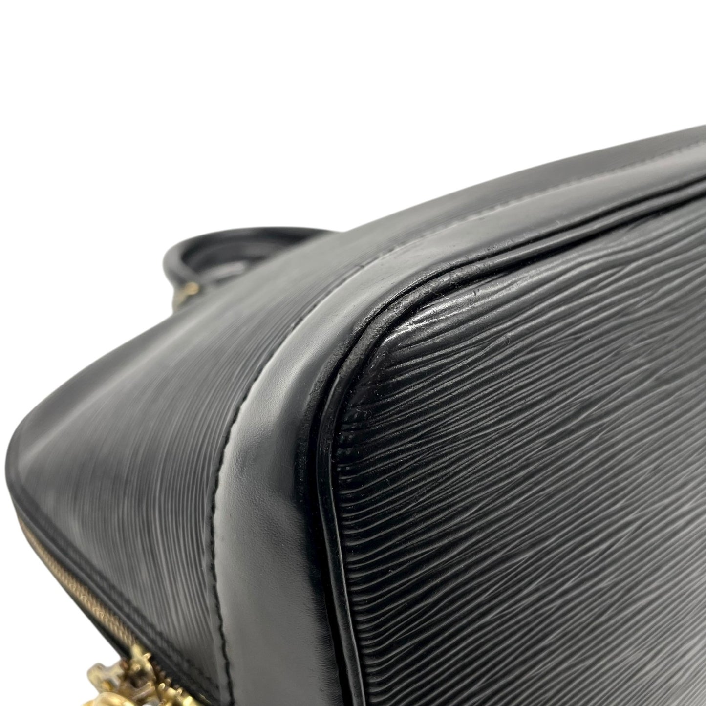 ルイヴィトン LOUIS VUITTON LV エピ アルマ ショルダーバッグ ハンドバッグ ドーム型 パドロック付き 2WAY ノワール ブラック 黒 ゴールド金具 D