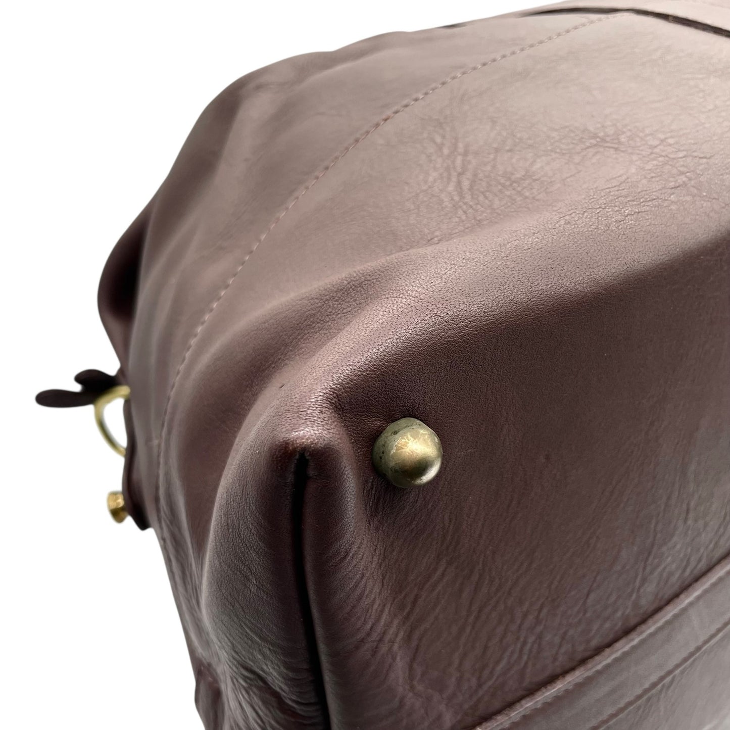 極美品 コーチ COACH レザー ボストンバッグ でかボストン 2WAY ショルダー付き 大容量 旅行 出張 茶色 ブラウン ゴールド金具 X