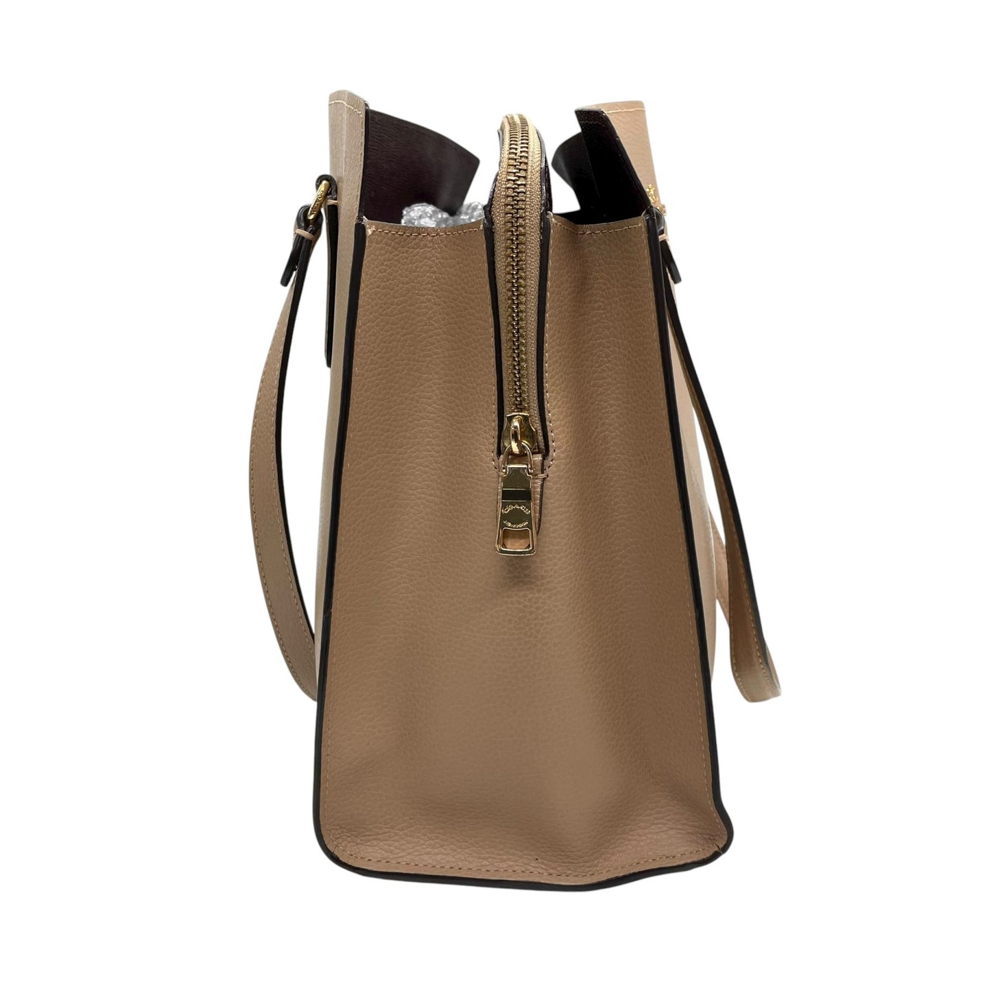 美品 コーチ COACH トートバッグ ハンドバッグ ペブルドレザー C4076 ベージュ A4収納可 金金具 ゴールド金具 ビジネスバッグ 2