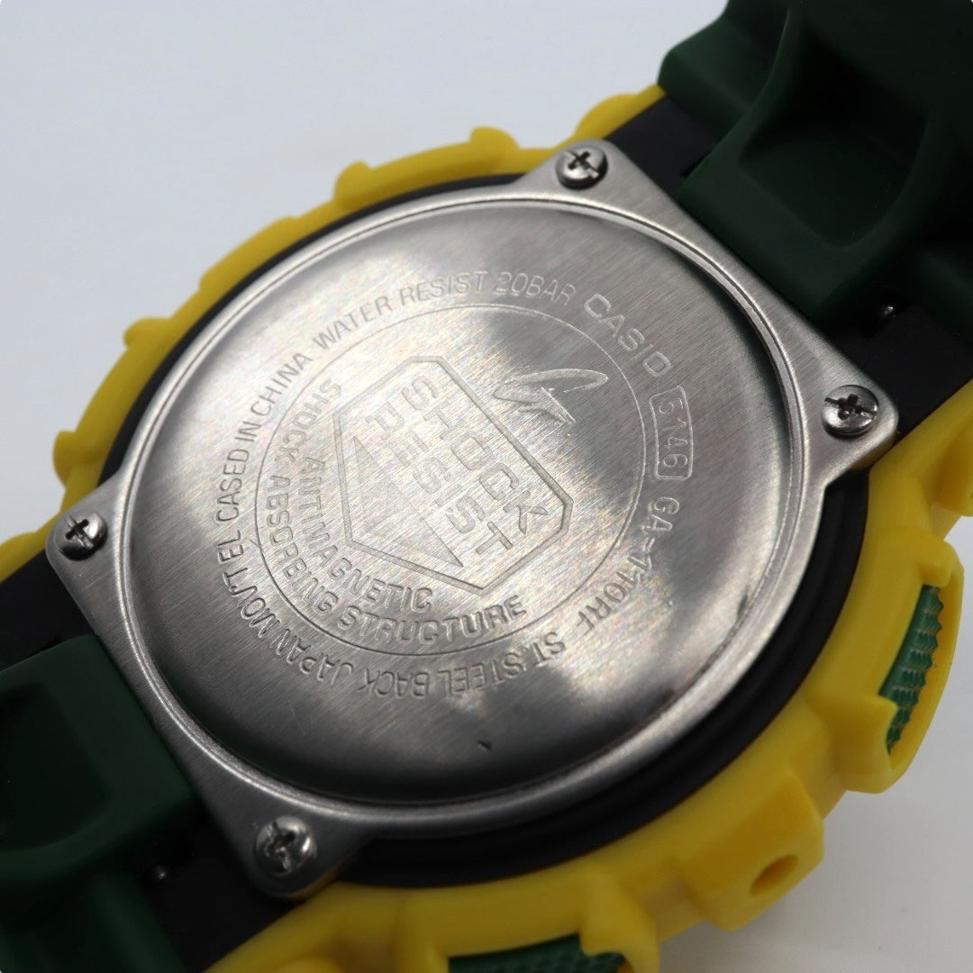 【未使用級/電池交換済】カシオ G-SHOCK GA-110RF ラスタファリアン 腕時計 メンズ アナデジ イエロー グリーン レッド ラスタカラー 20気圧防水 耐磁 JIS1種 耐衝撃構造 ストリート カジュアル ビッグケース クリーニング済み G5